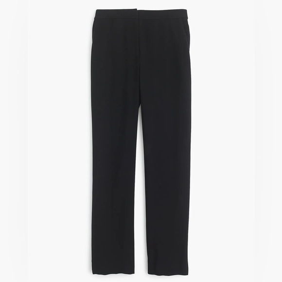 J. CREW Pull On Easy Pant in Matte Crepe Black sz 8 - Picture 1 of 11